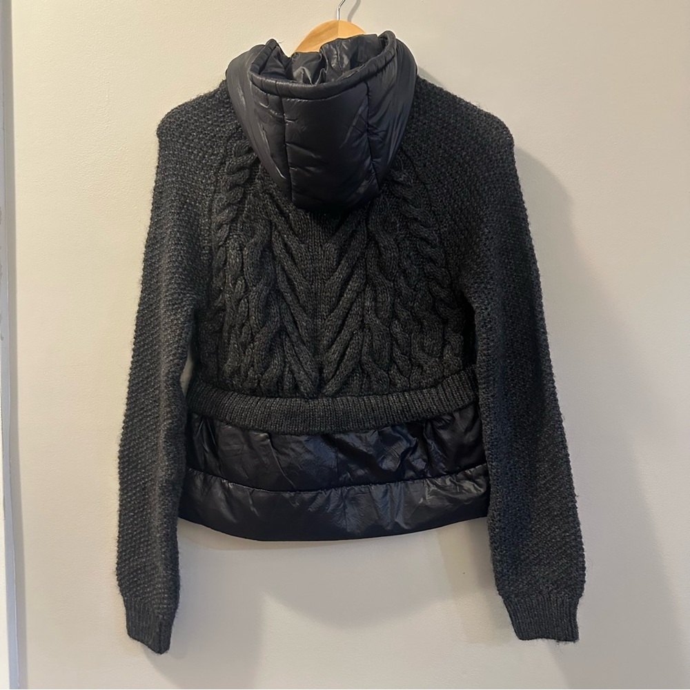 Anatomie Nina Black Knit & Puffer Hooded Jacket XS Utilitycore Quiet Luxury - Picture 3 of 9